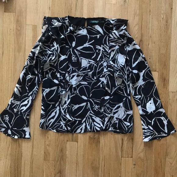NWT! Lauren Ralph Lauren Floral Blouse - Picture 2 of 5